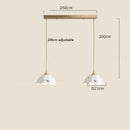 Helnys Flower Ceramic LED Pendant Light, Modern Nordic Style Copper Hanging Lamp