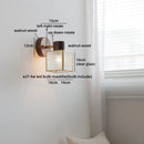 Helnys Modern LED Glass Wall Light for Bathroom Bedroom Mirrors