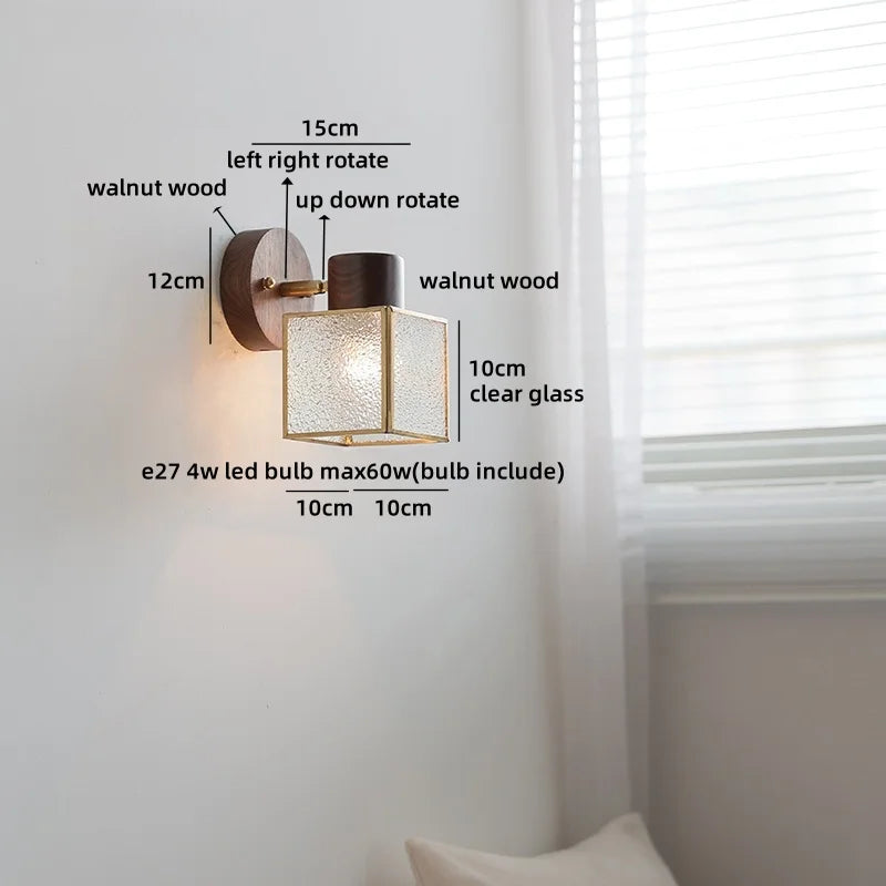 Helnys White Glass LED Wall Light Children's Room Modern Nordic Decor Bedside Lamp
