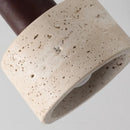 Helnys Wood Yellow Stone Shade LED Wall Light with Pull Chain Switch