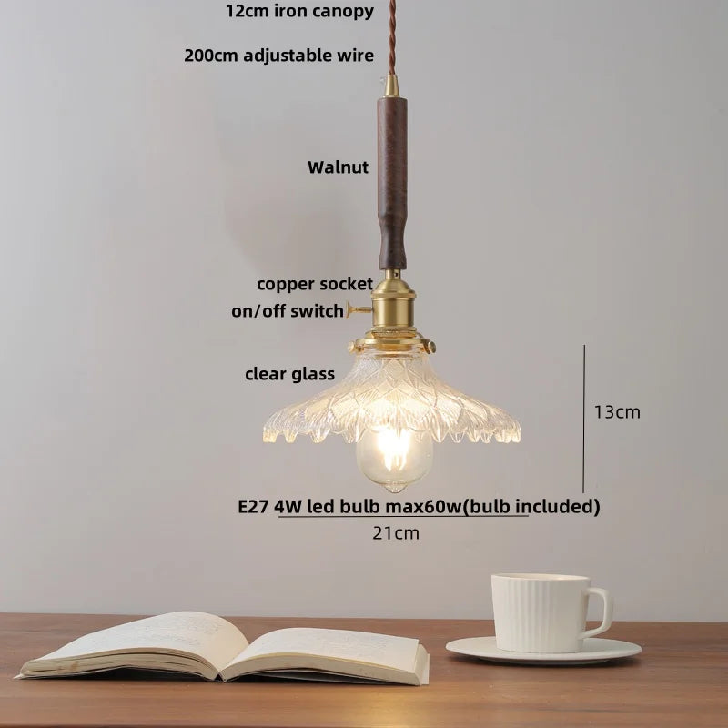 Helnys Ceramic Copper Knob LED Pendant Light Fixture - Modern Nordic Adjustable Hanging Lamp