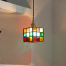 Helnys Cube LED Pendant Light Fixture Glass Nordic Modern Hang Lamp