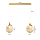 Helnys Clear Glass LED Pendant Light - Copper Nordic Modern Hanging Lamp