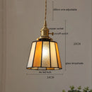 Helnys Vintage LED Pendant Lamp with Copper Socket & Glass Lampshade