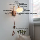 Helnys White Pumpkin Glass LED Wall Lamp for Kids Room & Bathroom Mirror Lighting