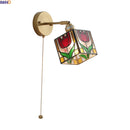 Helnys LED Glass Wall Lamps for Kids Bedroom, Nordic Design Mirror Light