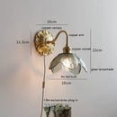 Helnys Clear Shell Glass LED Wall Sconce Up Down Light Europe Style Copper Wandlamp