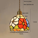 Helnys Tiffany Glass Pendant Light for Home Decor and Hotel Hallways