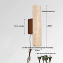 Helnys Square LED Wall Lamp Stone Wood Sconce for Home Decor Mirrors