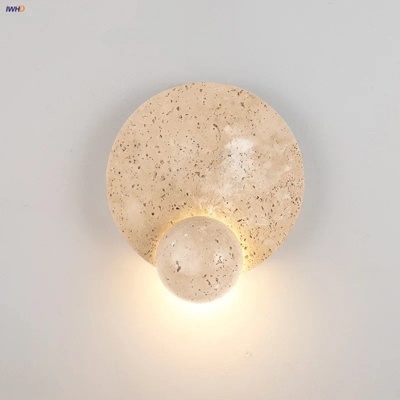 Helnys Modern Stone LED Wall Sconce for Hallway & Stairs