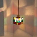 Helnys Cube LED Pendant Light Fixture Glass Nordic Modern Hang Lamp