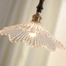 Helnys Nordic Walnut Wood LED Pendant Light Fixture Glass Hang Lamp