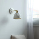 Helnys Ceramic Wall Lamp with Pull Chain Switch for Home Indoor Decor