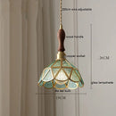 Helnys Butterfly Glass Copper LED Pendant Lamp for Home Indoor Decor