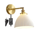 Helnys Nordic Ceramic LED Wall Light with Pull Chain Switch and E14 Socket