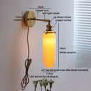 Helnys Nordic LED Wall Light White Ceramic Gold Brass Arandela