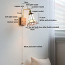 Helnys Square Glass LED Wall Lamp Gold Color Swing Arm Interior Lighting