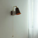 Helnys Loft Wood LED Wall Light Vintage Walnut Rotatable Bedside Lamp