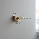 Helnys Vintage LED Wall Lamp with Pull Chain Switch, Walnut Ash Wood & Copper.