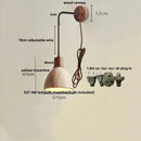 Helnys Yellow Travertine LED Wall Lamp Sconce with Pull Chain Switch