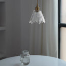 Helnys Nordic Glass Pendant Light for Dining Room, Illuminate Indoor Hanging Lamp