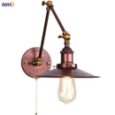 Helnys Rustic Vintage LED Wall Lamp Pull Chain Switch Stair Light Fixtures
