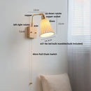 Helnys Rotatable Nordic Glass Wall Sconce with Pull Chain Switch