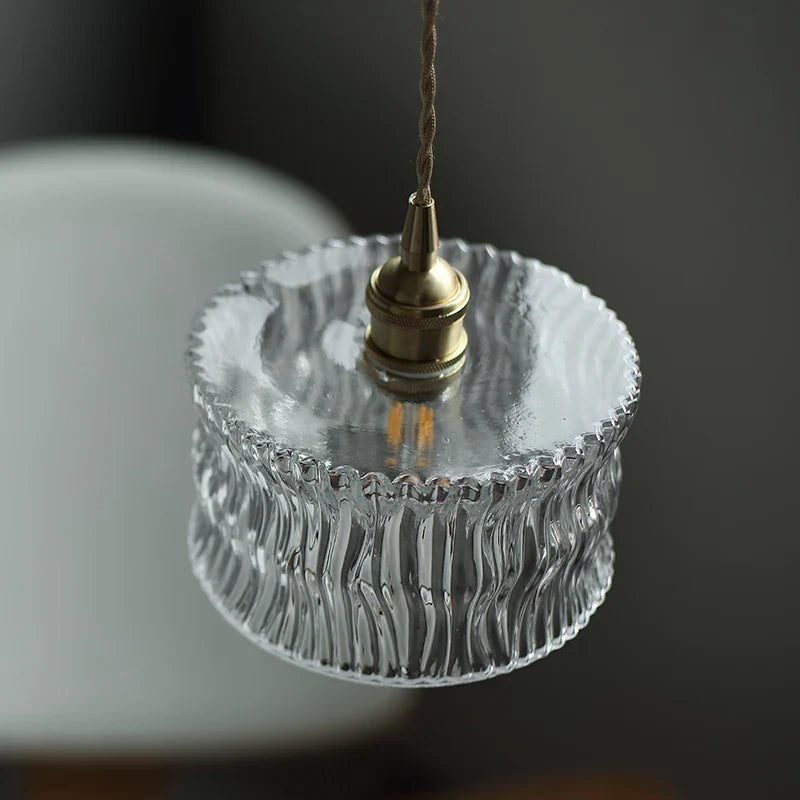 Helnys Nordic Glass LED Pendant Light for Dining Room and Bedside