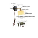 Helnys Iron Wood LED Wall Light with Pull Chain Switch