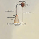 Helnys Wood Canopy LED Wall Sconce Yellow Stone Coffee Study Modern Mirror Light