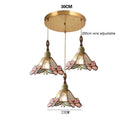 Helnys Butterfly Glass Copper LED Pendant Lamp for Home Indoor Decor