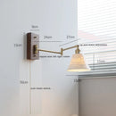 Helnys Modern Wall Lamp Sconce LED Left Right Rotate Copper Arm