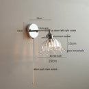 Helnys Clear Glass Silver LED Wall Sconce Iron Arm Adjustable E26 E27 Socket