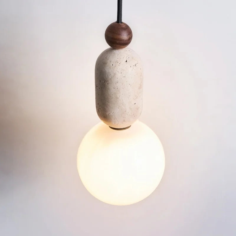 Helnys White Glass LED Pendant Lights Modern Nordic Hanging Lamp