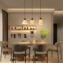 Helnys Walnut Ceramic LED Pendant Lights - Modern Nordic Style for Home & Commercial Lighting