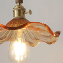 Helnys LED Pendant Lights Amber Glass Walnut Wood Nordic Modern Hanging Lamp