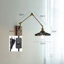 Helnys Nordic Ceramic Wall Lamp with Pull Chain Switch, LED Living Room Bedroom Light