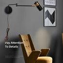 Helnys Rotatable LED Wall Sconce Swing Arm Stair Light Fixture for Home Décor