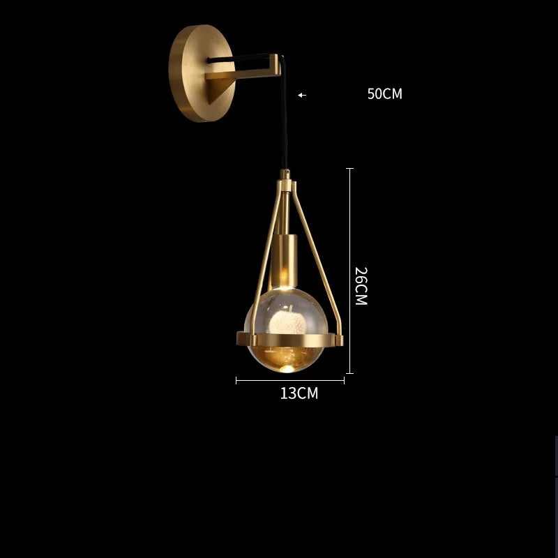 Helnys Water Droplet Crystal LED Wall Light - Nordic Wandlamp