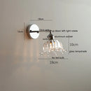 Helnys Clear Glass Silver LED Wall Sconce Iron Arm Adjustable E26 E27 Socket