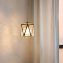 Helnys Adjustable LED Glass Pendant Lights Industrial Decor for Hallway & Restaurant