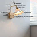 Helnys LED Wall Light Mirror Contemporary Home Decor Ceramic Glass Wood Lamp