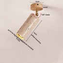 Helnys Yellow Travertine LED Ceiling Lamp Modern Nordic Fixture Lighting