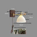 Helnys Copper LED Wall Lights with Pull Chain Switch - Modern Nordic Style