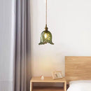 Helnys Green Glass Nordic LED Pendant Lamp for Modern Dining Room