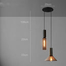 Helnys Industrial Pendant Light Cement Metal Lampshade Nordic Hanging Lamp LED
