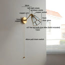 Helnys Crystal Copper LED Wall Light Fixture for Indoor Kitchen Décor