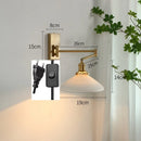 Helnys Nordic LED Wall Sconce Left Right Rotate Pull Chain Switch Stair Light