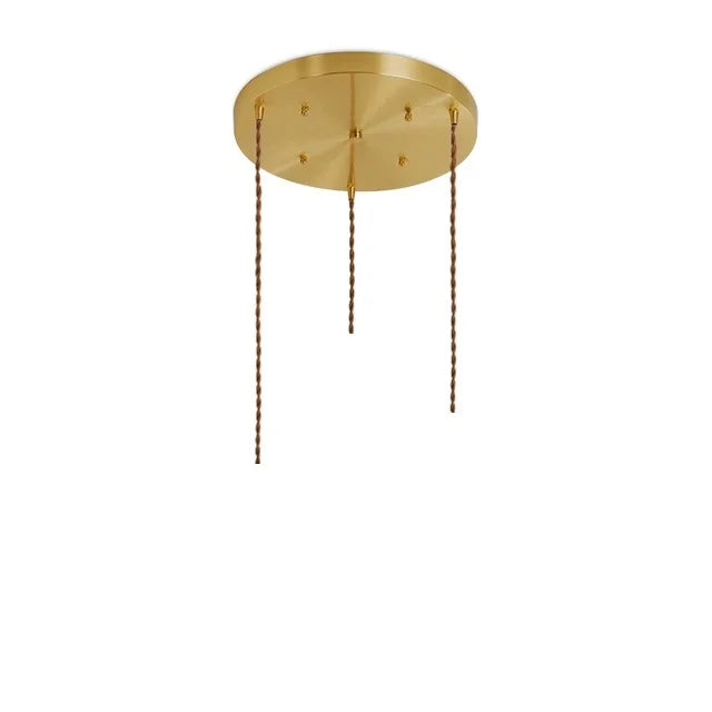 Helnys Modern Copper LED Green Glass Pendant Light for Home Decor