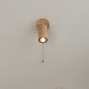 Helnys Wooden Up Down LED Wall Light with Pull Chain Switch